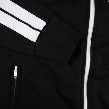 The sleeve of the Palm Angels Black Track Jacket M.