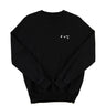 The front of the Off-White Mini Hand Logo Black Sweatshirt .
