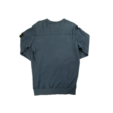 The back of the Stone Island  Navy Lightweight Sweatshirt.