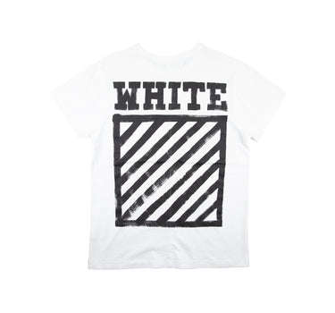 The back of the Off-White Brush Diagonal White T Shirt.