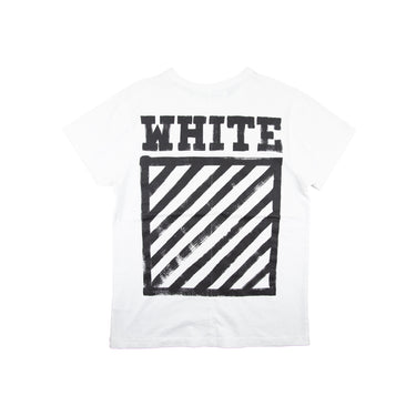 The back of the Off-White Brush Diagonal White T Shirt.