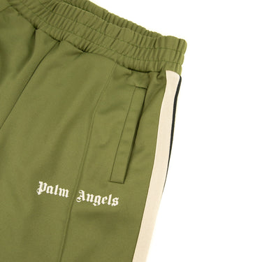 The logo of the Palm Angels  Khaki Sweatpants S.