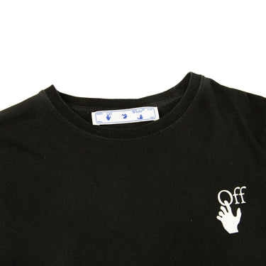 The inside label of the Off-White Spray Arrows Long Sleeve T Shirt.