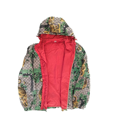 The inside of the Gucci Bengal Tiger Windbreaker.
