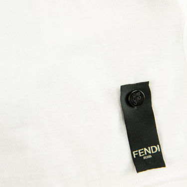 The outside label of the Fendi FF Logo White T Shirt.