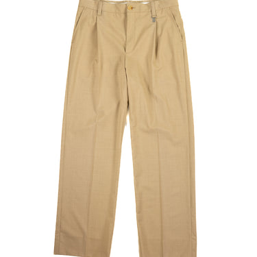 The front of Burberry Wide Leg Trousers in Tan.