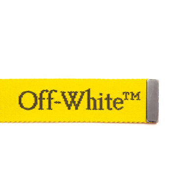 The logo of the Off-White Yellow Belt.