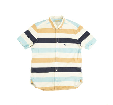 The front of the Burberry Striped Short Sleeve Shirt.