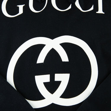 The logo of the Gucci Interlocking GG Black Hoodie.