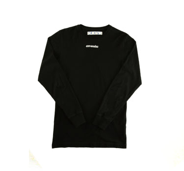 The front of the Off-White Marker Arrows Black Long Sleeve T Shirt.