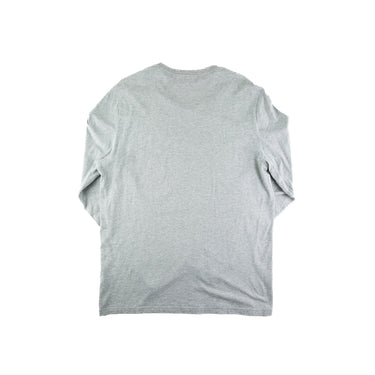 The back of the Burberry Grey Embroidered Logo Long Sleeve T Shirt.
