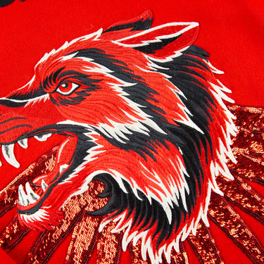 The logo of the Gucci Guccify Red Wolf Sweatshirt.