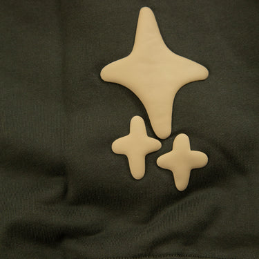The print of the Broken Planet Far Side Of The Moon Grey Hoodie.