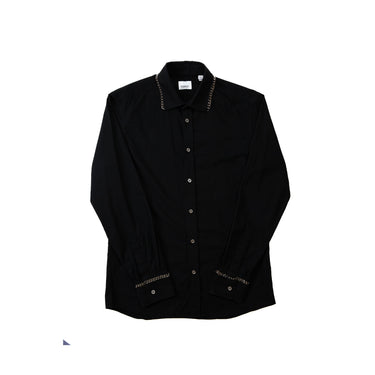 The  of the Burberry Black Chain Detail Shirt.