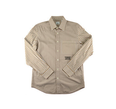 The front of the Burberry Orange Striped Shirt.
