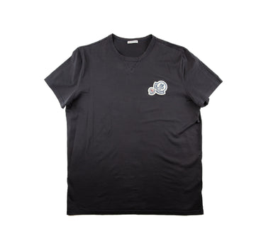The front of the Moncler Double Logo Cotton Jersey T Shirt.