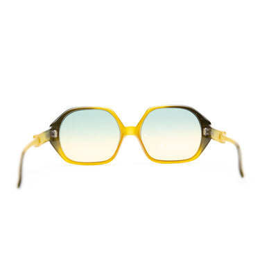 The back of the Dior Orange & Dark Green Sunglasses.