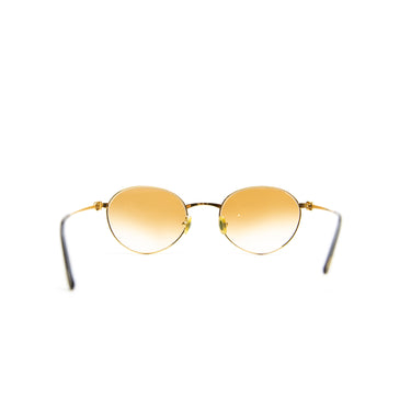 The back of the Cartier Plated Oval Sunglasses with Custom Cognac Gradient Lenses.