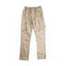 The front of the Represent Beige Cargo Trousers.