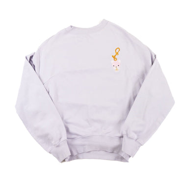 The front view of the Vivienne Westwood Lilac Embroidered Sweatshirt.