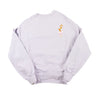 The front view of the Vivienne Westwood Lilac Embroidered Sweatshirt.