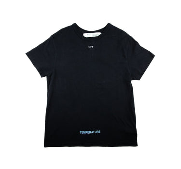 The front of the Off-White Temperature Diagonal Black T Shirt.