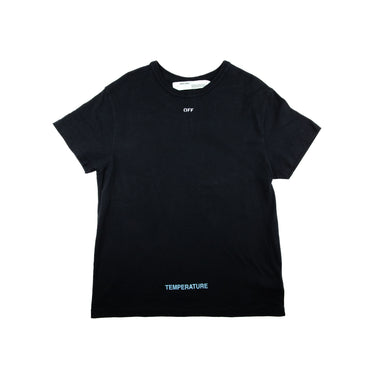 The front of the Off-White Temperature Diagonal Black T Shirt.