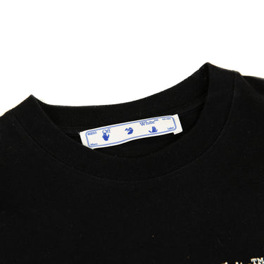 The inside label of the Off-White Caravaggio Boy Black T Shirt.