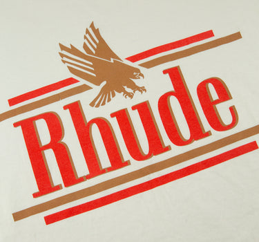 The logo of the Rhude Rossa Vintage White T Shirt.