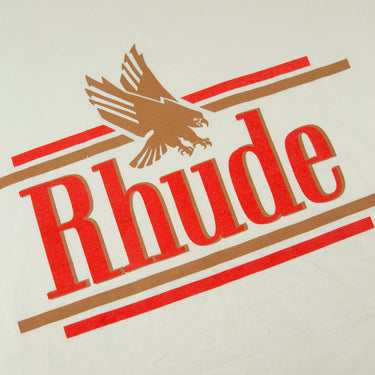 The logo of the Rhude Rossa Vintage White T Shirt.