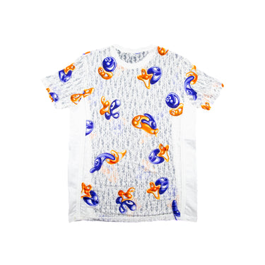 The back of the Dior x Kenny Scharf Oblique Mesh T Shirt.