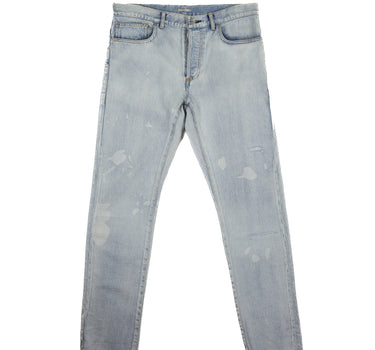 The front of Dior X Kenny Scharf Denim Jeans in blue.