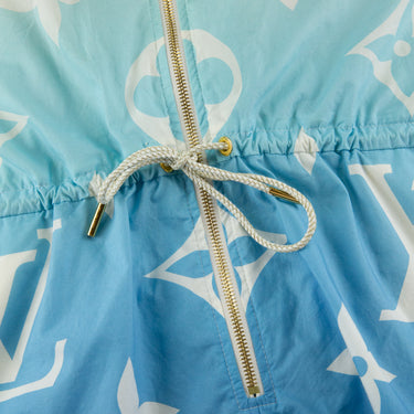 The logo of the Louis Vuitton Blue Lagoon Monogram Playsuit.