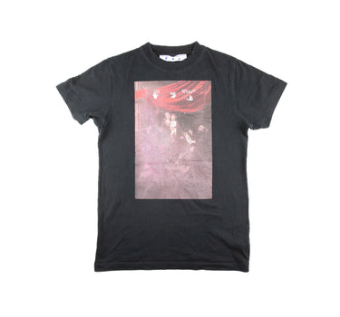 The front of the Off-White Sprayed Caravaggio Black T Shirt.