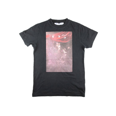 The front of the Off-White Sprayed Caravaggio Black T Shirt.