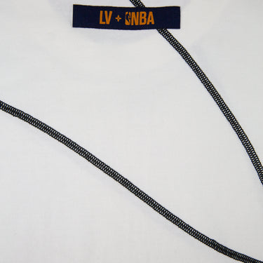 The inside label of the Louis Vuitton x NBA Embroidered T Shirt.