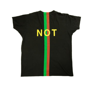 The back of the Gucci Fake Not Black T Shirt.