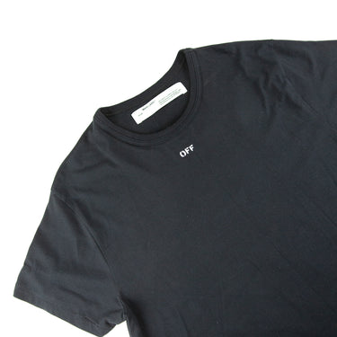 The flat lay of the Off-White Diagonal Temperature Black T Shirt.