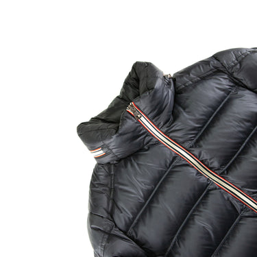 The flat lay of the Moncler Gaston Black Puffer Jacket.
