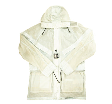 The front of the Stone Island Reflective Grid On Lamy-TC Jacket.