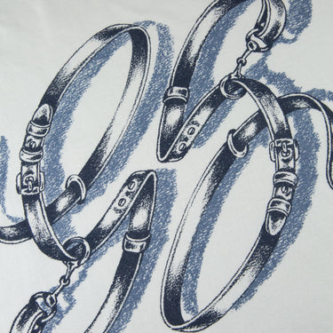 The logo of the Gucci Belt White T Shirt.