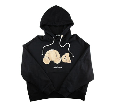 The front of the Palm Angels Kill The Bear Black Hoodie.