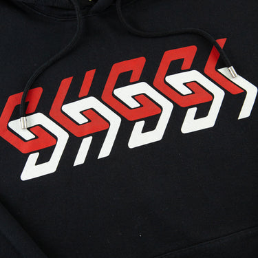The logo of the Gucci Geometric Block Logo Hoodie.