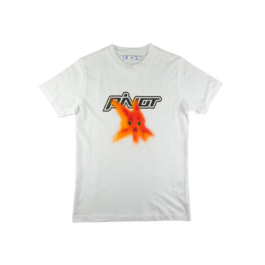 The front of the Off-White Pivot Fish White T Shirt.