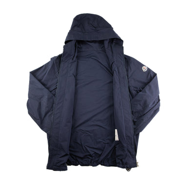 The inside of the Moncler Black Windbreaker.