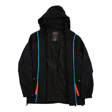 The inside of a Prada Multicolour Zip Jacket showing its construction.