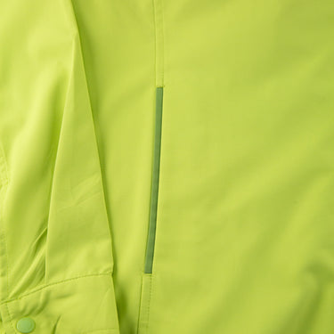 The detail of the Balenciaga Lime Green Windbreaker.