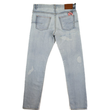The back of Dior X Kenny Scharf Denim Jeans in blue.