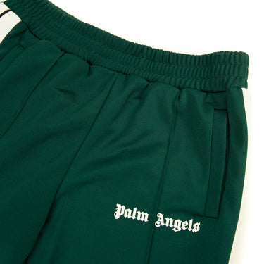 The logo of the Palm Angels Pine Green Sweatpants.