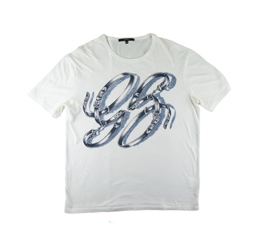 The front of the Gucci Belt White T Shirt.